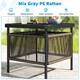 Gymax Outdoor PE Rattan Side Table w/ 1.57'' Umbrella Hole Square