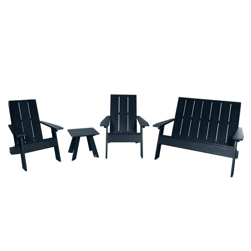Italica Modern 4-piece Adirondack Patio Set - Federal Blue