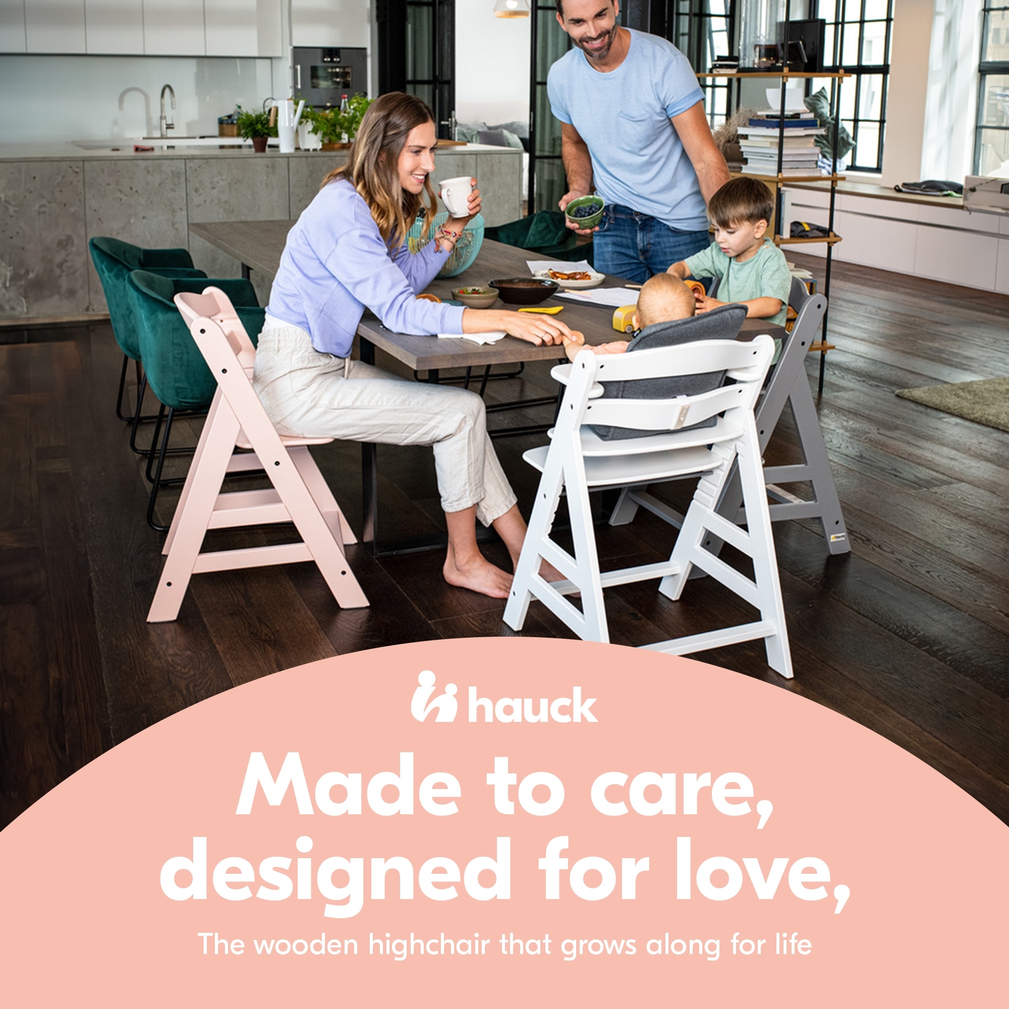 High Chair Hauck Alpha White Hauck Alpha+ Grow Along Adjustable Wooden Baby  High Chair Seat