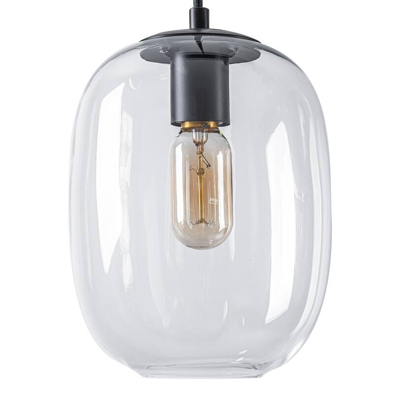 8-Light Linear Chandelier Modern Kitchen Island Light