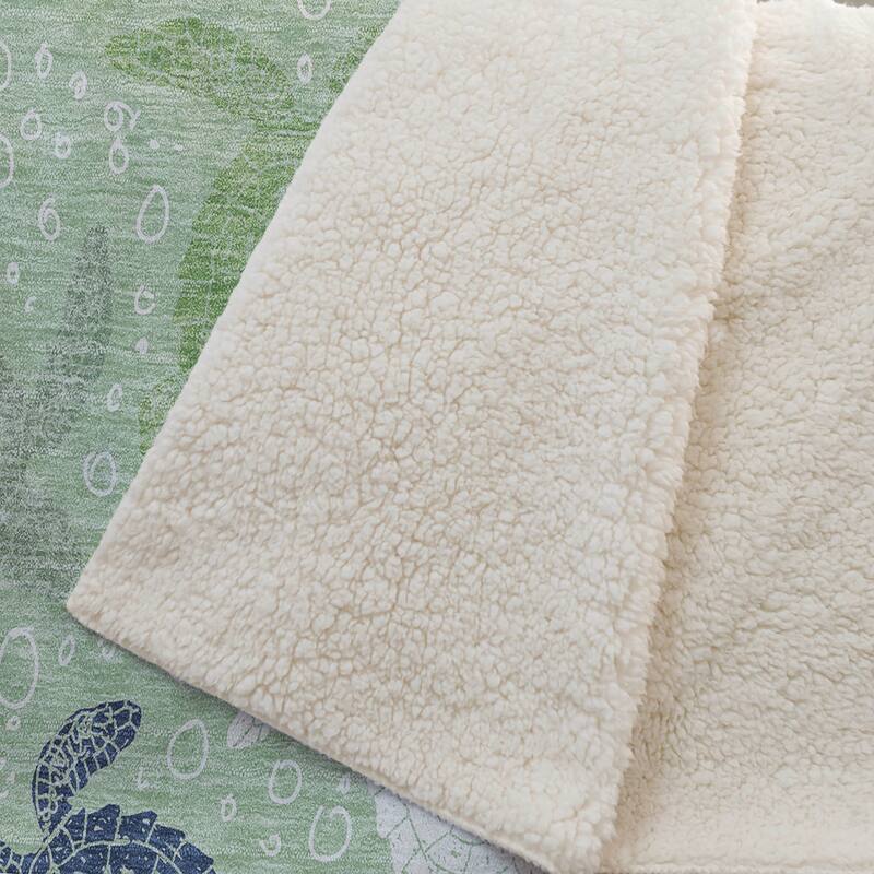 Premium Machine Washable ASB192 Turtle Sherpa Throw Blanket