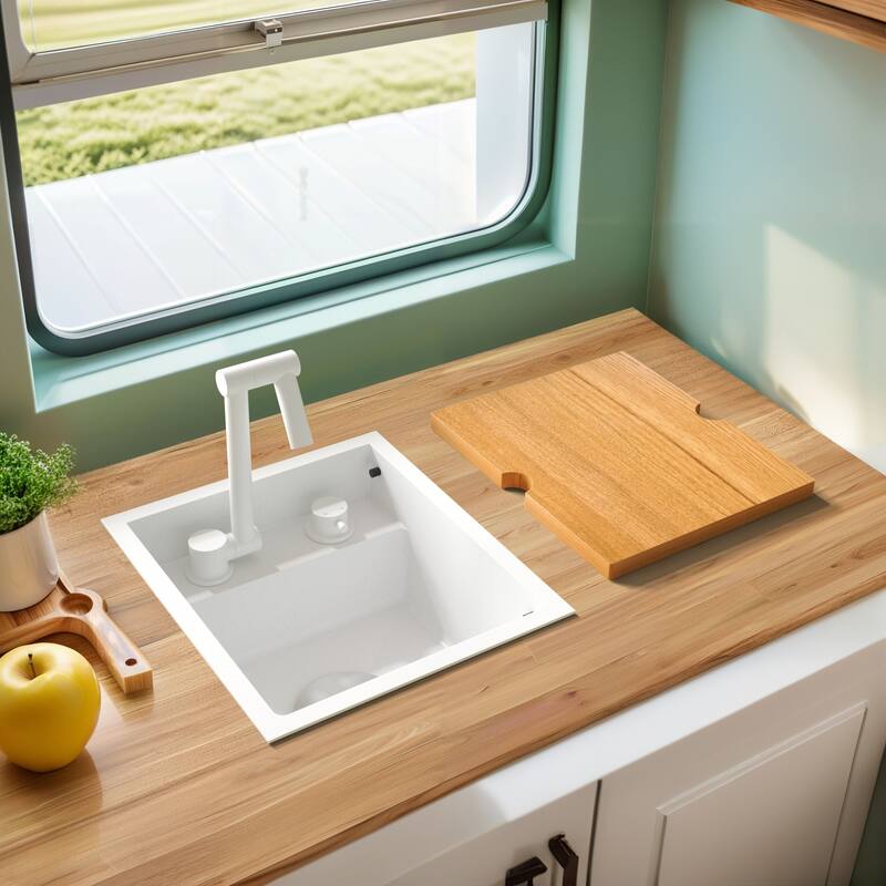 RV Sink with faucet and foldable tap
