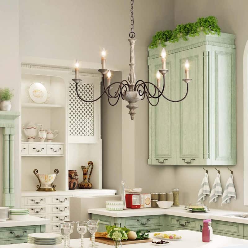 The Gray Barn 6-Light Farmhouse French Country Chandelier for Dining Room - D39"* H38"