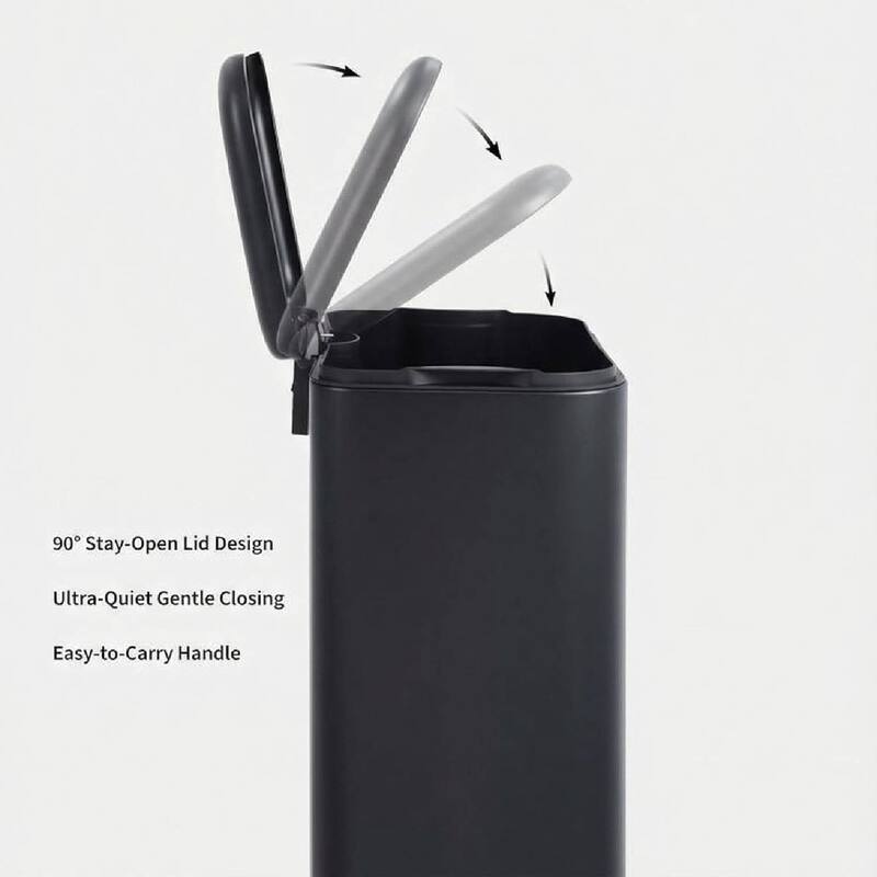 3.2 Gal Fingerprint-Proof Step Rubbish Bin, Trash Can for Bathroom, Kitchen