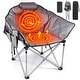 preview thumbnail 4 of 13, Oversized Heated Camping Chair with 20,000mAh Power Bank, 10S Quick Heated Chair, 3 Levels Adjustable Heated Camp Chairs Grey