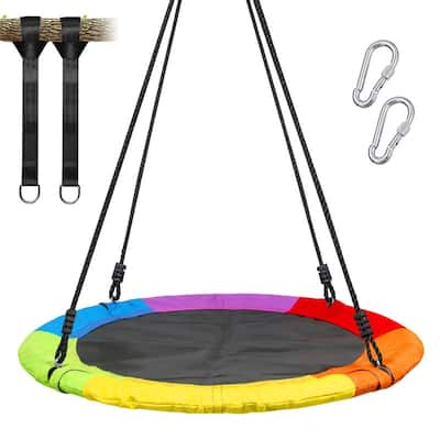 40'' Trekassy 700lb Saucer Tree Swing for Kids Adults 900D Oxford Waterproof with 2pcs Tree Hanging Straps