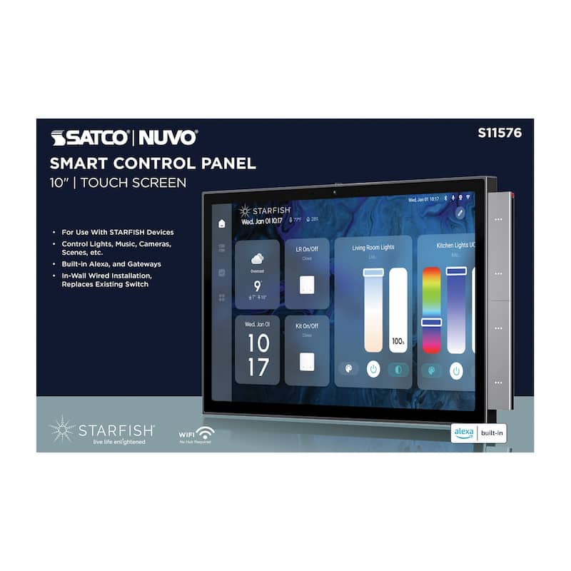 Starfish - 10-Inch - In-Wall Control Panel - Black