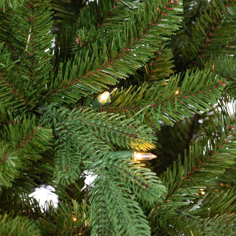 7.5 ft. Pre Lit Clear UL Natural Cut Narrow Dover Pine