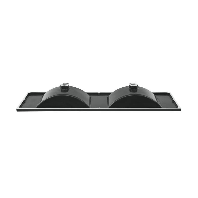48" Ceramic Vanity Top In Matte Balck With Double Basin