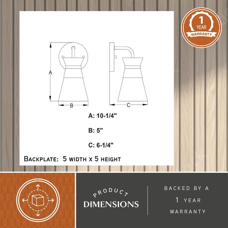 VAXCEL Harper Natural Brass Gold Mid-Century Modern Bathroom Vanity Lighting Fixture, Clear Glass Shade, Wall Sconce