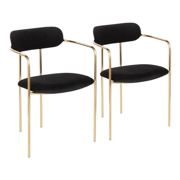 Silver Orchid Gregor Glam Velvet Chair (Set of 2)