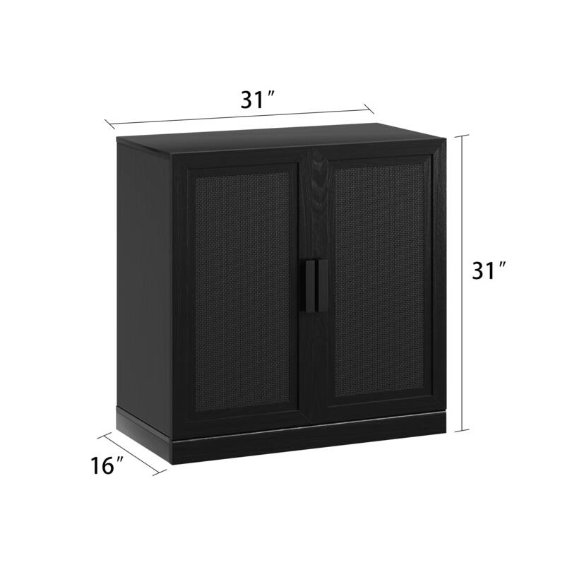 Modular Sideboard Cabinet with Storage Buffet Cabinet with Rattan Doors for Living Room Kitchen Dining Room Entryway