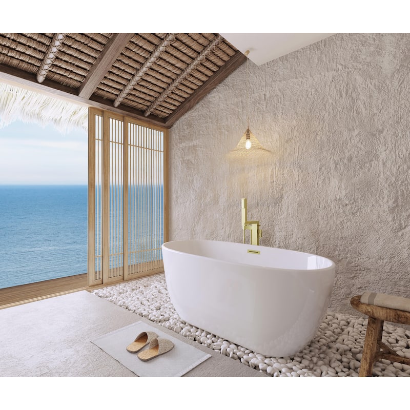 Adler Soaking Bathtub in Glossy White