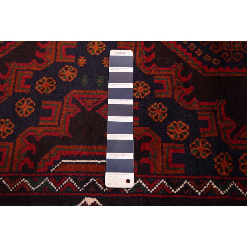 ECARPETGALLERY Hand-knotted Teimani Dark Navy Wool Rug - 3'11 x 6'2