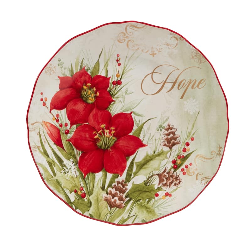 Certified International Winter's Medley 8.5" Salad/Dessert Plates, Set of 4