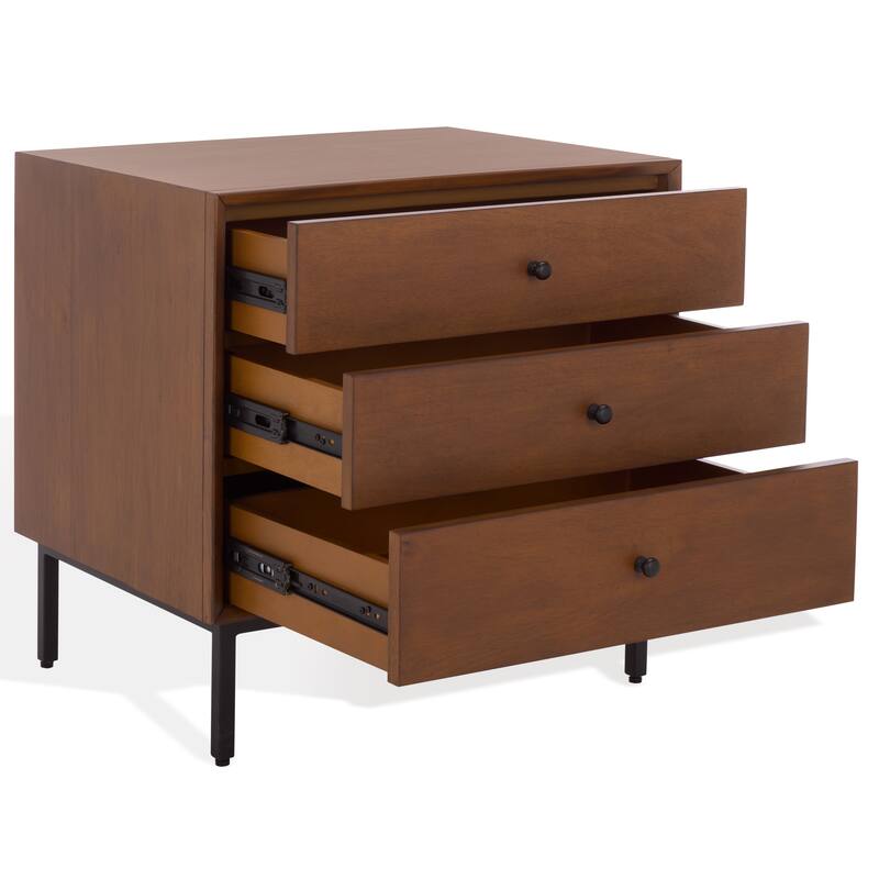 SAFAVIEH Couture Trever Wood 3-Drawer Nightstand
