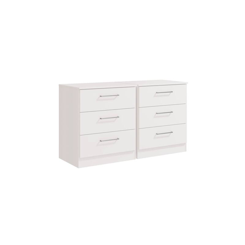 Kappesberg Alaska 3-Drawer Vertical Dresser Set (Set of 2) – Modern Storage Solution