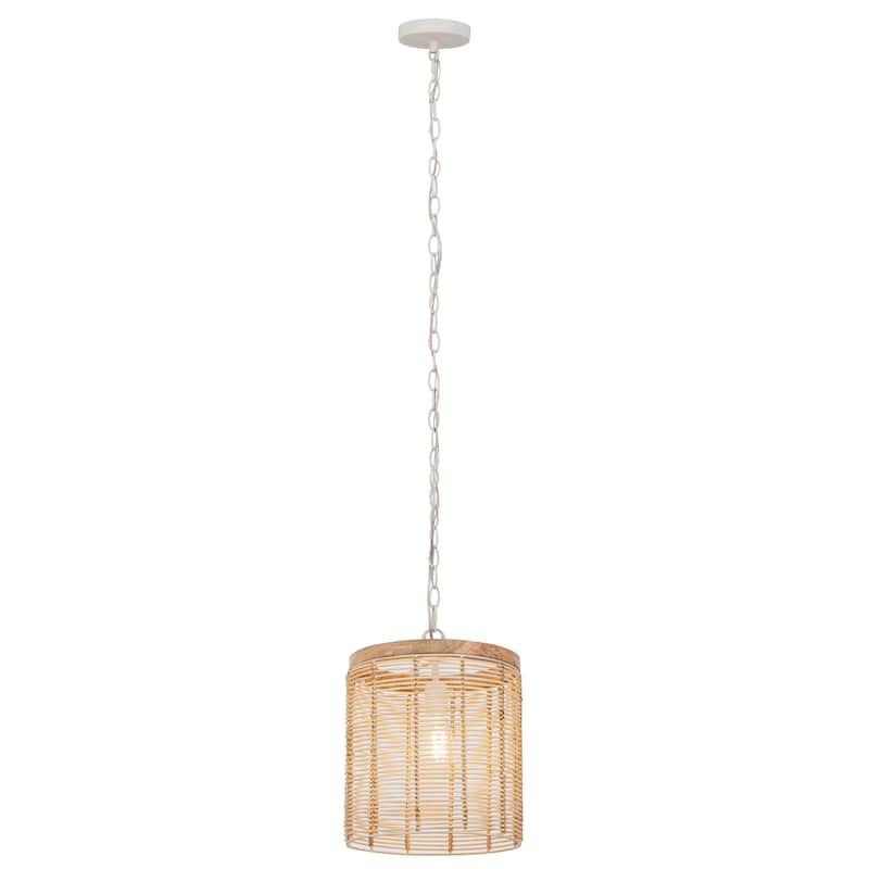 Maxim 22441 Vannerie 7" Wide Wood Mini Pendant