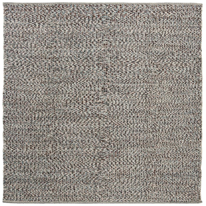 SAFAVIEH, Handmade Flatweave Montauk Gyrithe Casual Cotton Rug - 6' Square - Blue/Multi