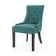 preview thumbnail 22 of 70, Cheney Contemporary Tufted Dining Chairs (Set of 2) by Christopher Knight Home - 21.50" L x 25.00" W x 36.00" H