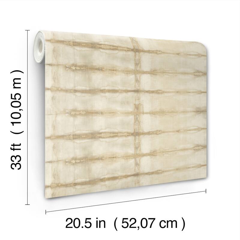 A-Street Prints Modulus Wheat Geometric Stripe Wallpaper