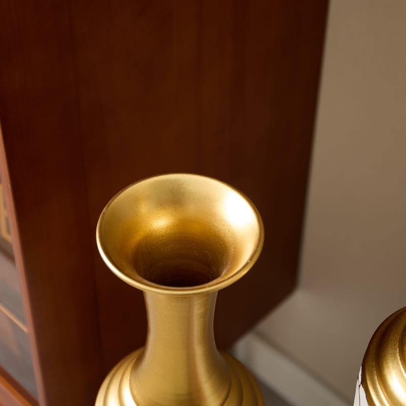 Metal Vase Set of 3, Tall Standing Floor Vases Home Décor Vase