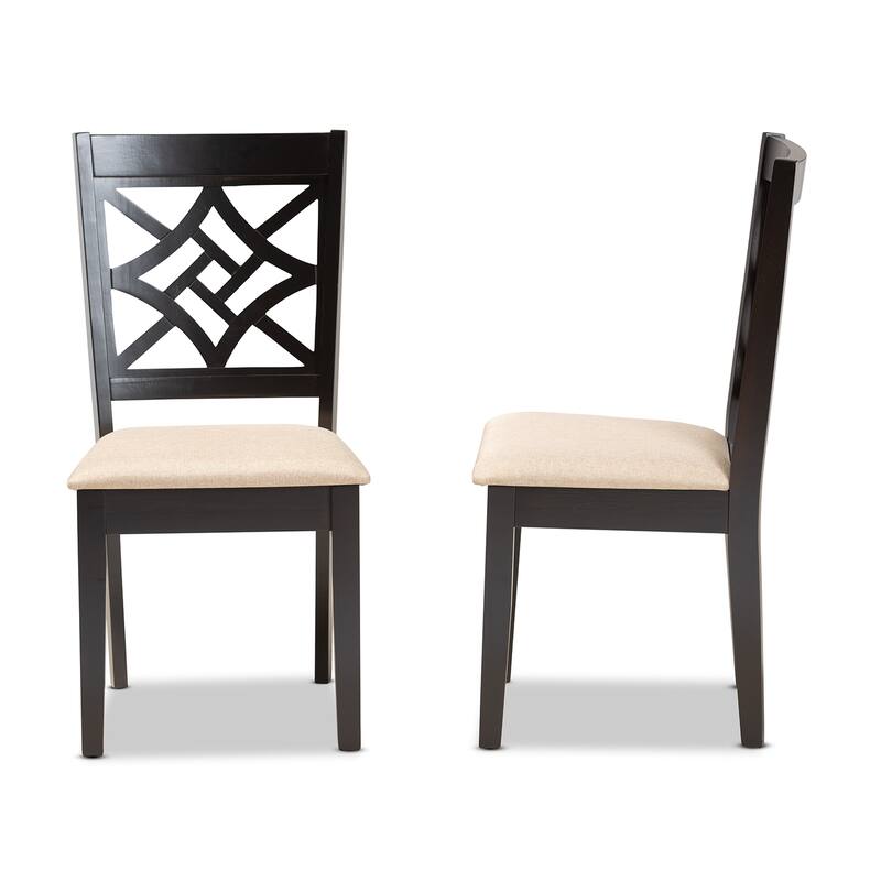 Nicolette Modern and Contemporary Transitional 2-PC Dining Chair Set
