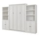 preview thumbnail 15 of 89, Half Self-Close and Open Murphy Bed with 2 Side Cabinet Storage Shelf