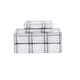 preview thumbnail 16 of 26, London Fog Solid and Printed Cotton Flannel Sheet Set Collection Grey Plaid - King