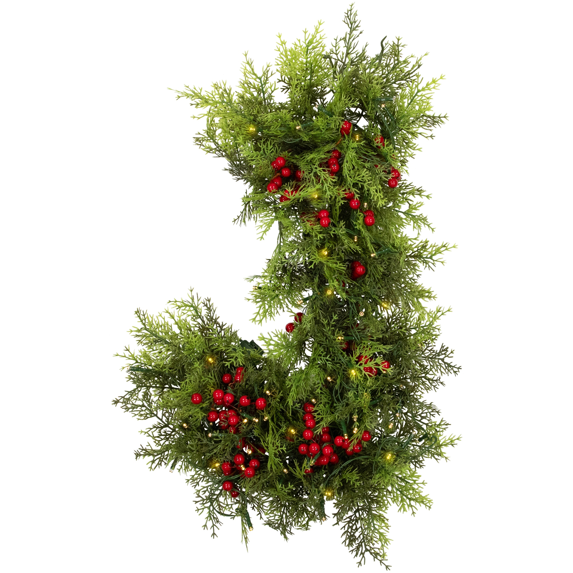 Lighted Artificial Cedar Joy Christmas Decoration 24 Warm White LED Bed Bath Beyond 39872377