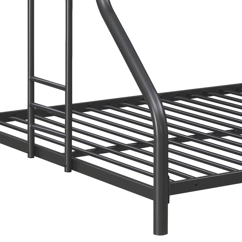 Modern Triple Bunk Bed, FULL/Twin/FULL, Black SpaceSaving Design