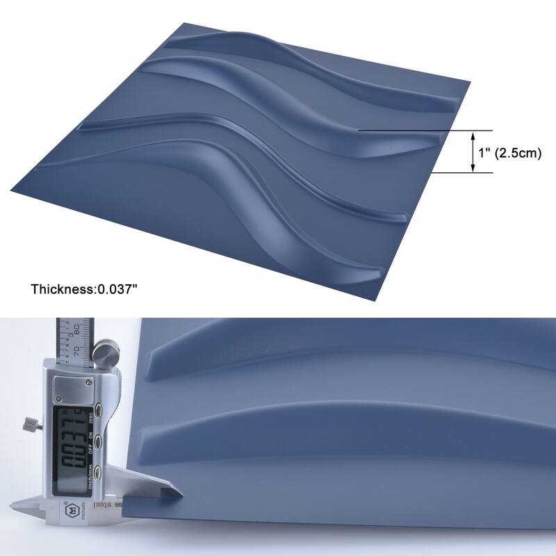 Art3d 3D Wall Panels PVC Wave Design II (32 Sq.Ft)