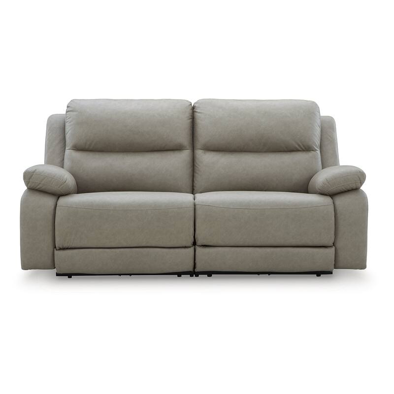 Signature Design by Ashley Brannigan Gray 2-Piece Reclining Loveseat - 80" W x 41" D x 42" H