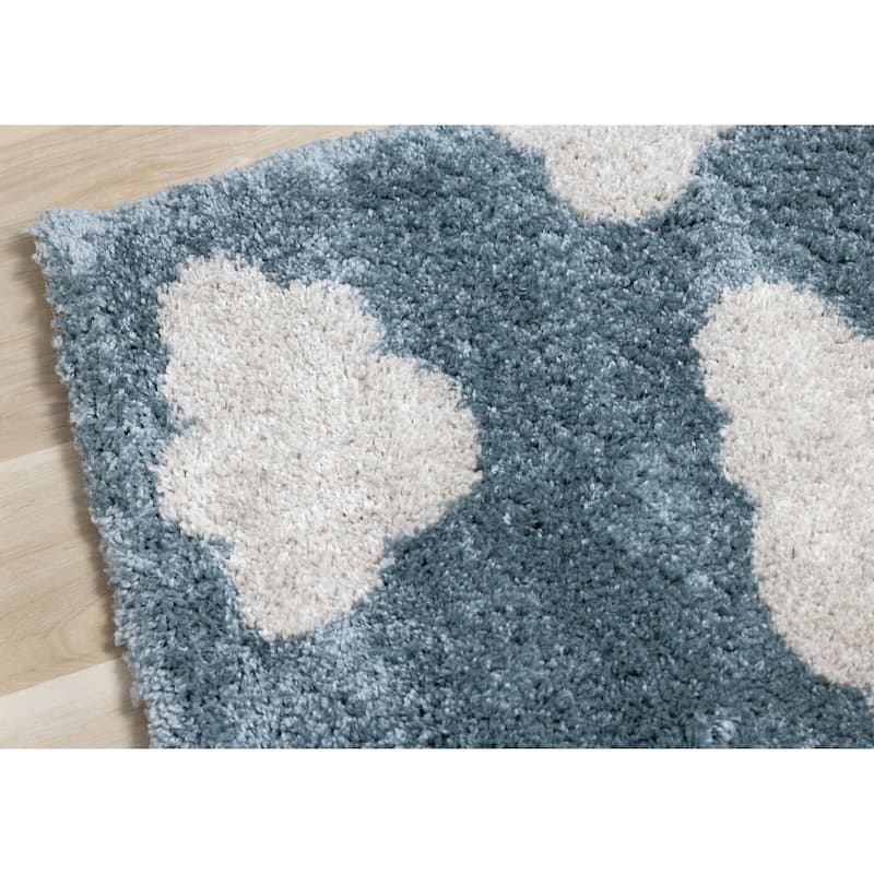 Kids Collection - Blue/Cream Clouds Area Rug