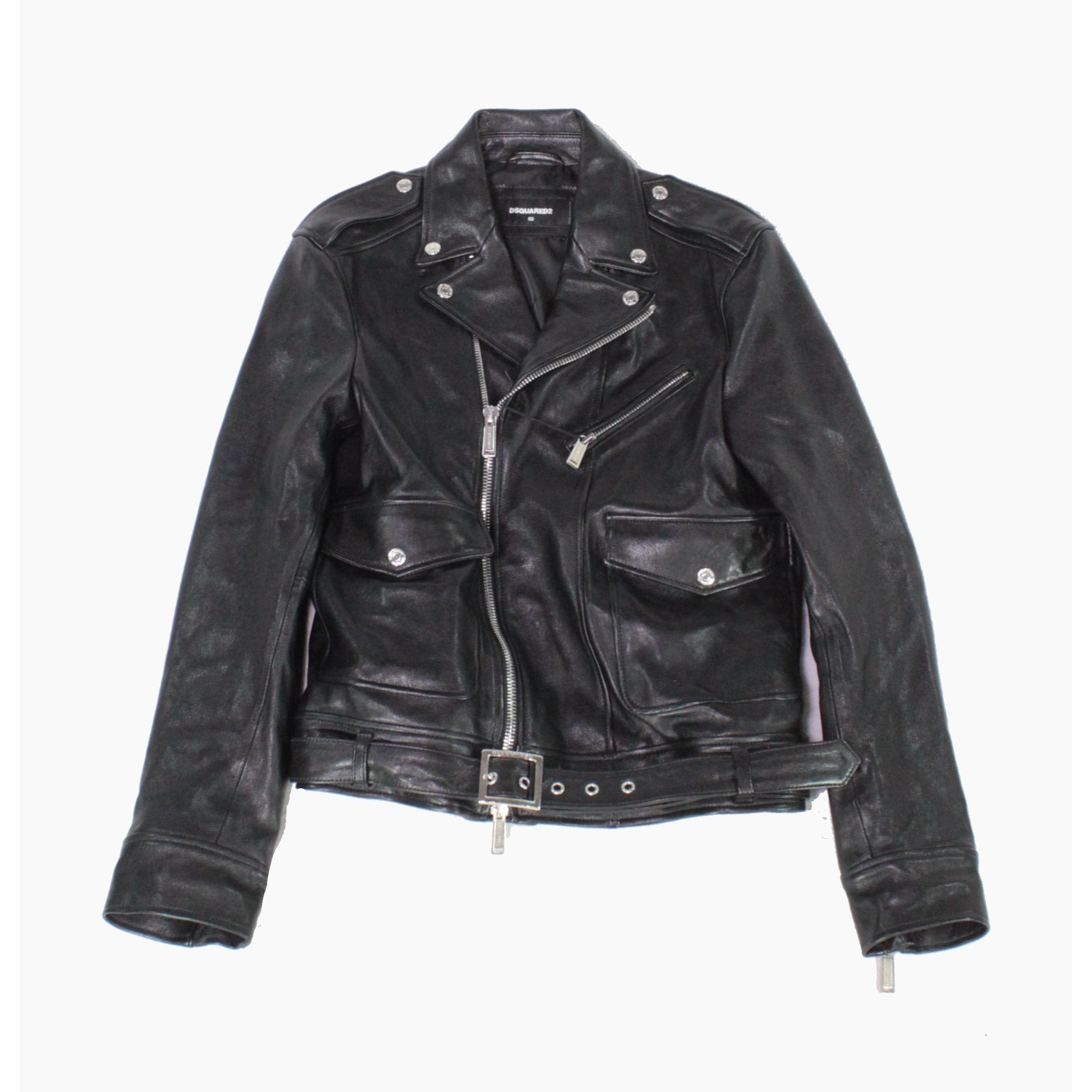 dsquared leather jacket mens
