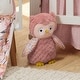 preview thumbnail 5 of 3, Lambs & Ivy Little Garden Textured Floral Plush Owl Stuffed Animal Toy - Twiggy