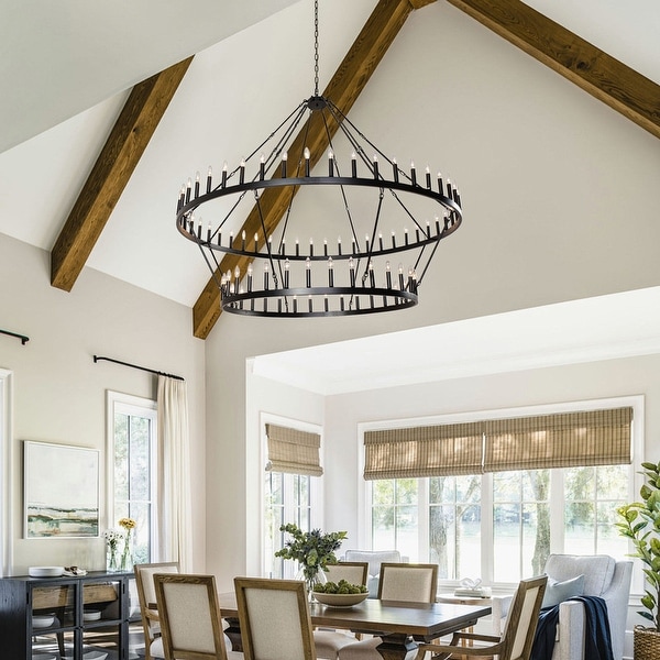 Large black wagon wheel chandelier cheap