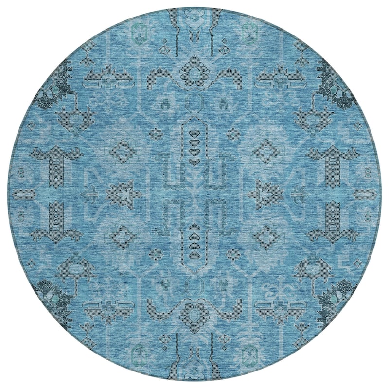 HomeRoots Oriental Traditional Rectangle Outdoor Rug
