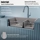 preview thumbnail 49 of 81, Karran Drop-In Quartz 33 in. 1-Hole 60/40 Double Bowl Kitchen Sink Kit