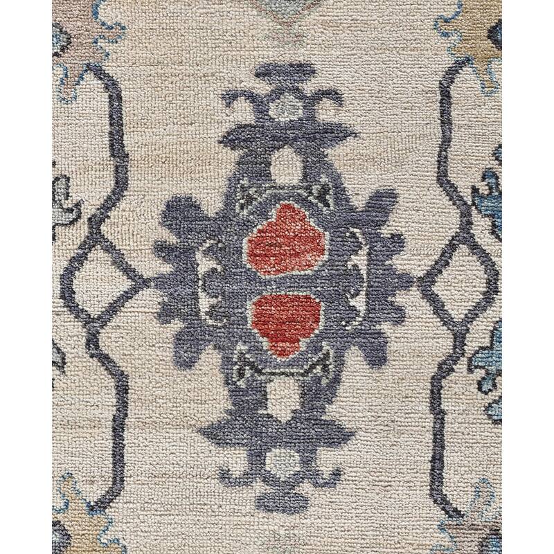 Oushak One-of-a-Kind Hand-Knotted Area Rug - Ivory - 8' 0" x 9' 10"