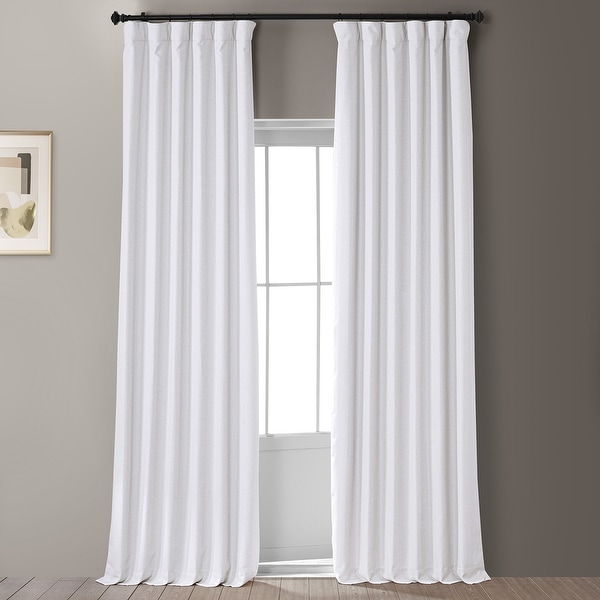 Exclusive Fabrics Signature Faux Linen Blackout Curtain. Opens flyout.