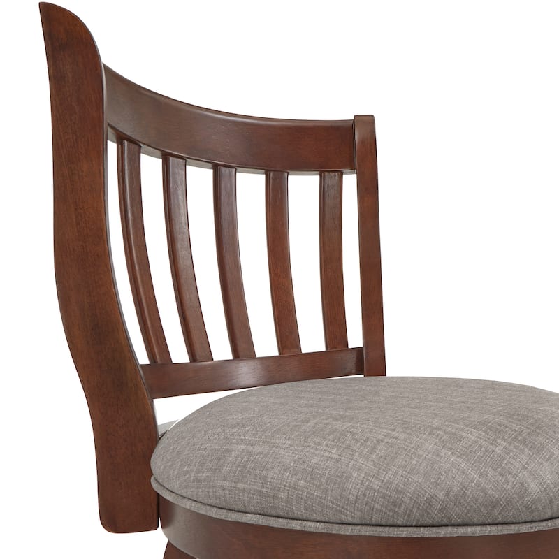 Ali Modern Linen High Back Swivel Stool by iNSPIRE Q Classic