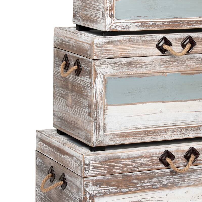 Nantucket Set of Three Trunks - 28.5x17x19.5, 24.5x14x14.75, 20.75x10.75x11.25