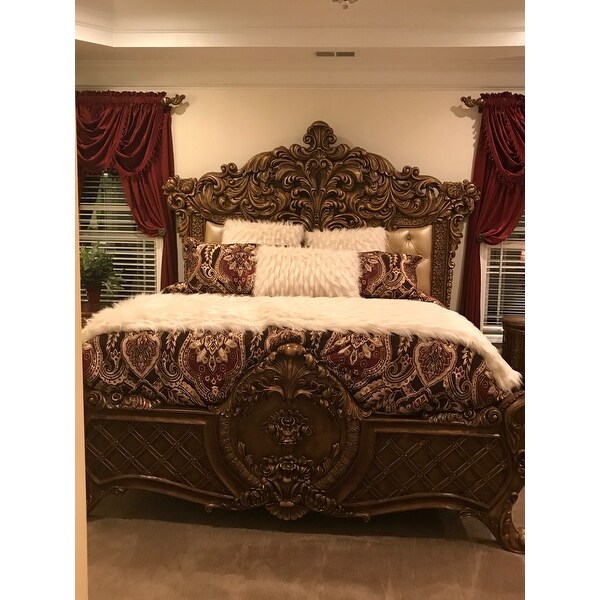 Croscill Julius 4 Pc Red Brown Gold Damask Bedding Set Overstock 29901662