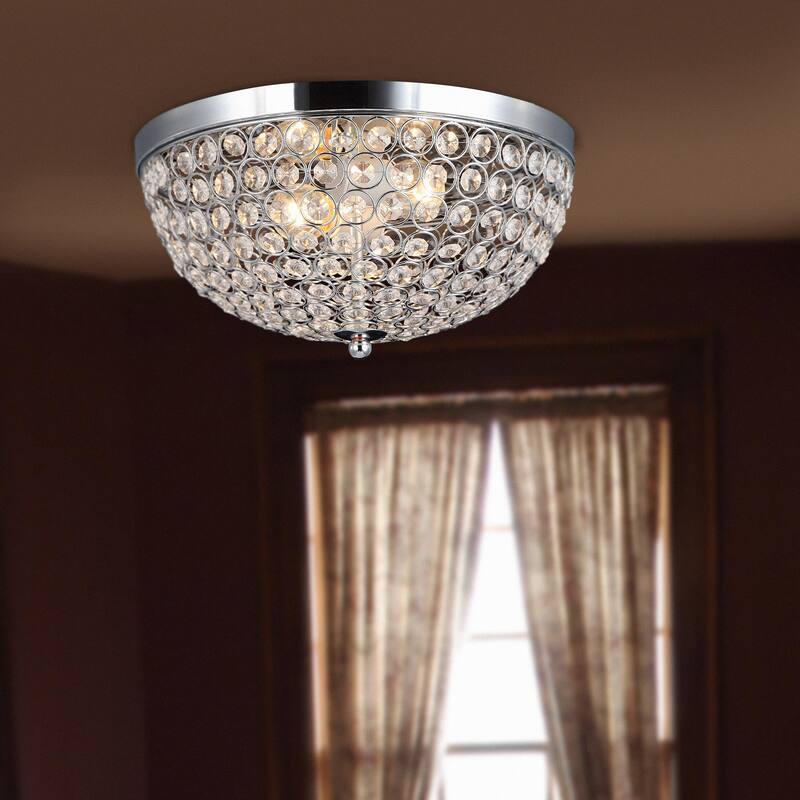 Light Elipse Crystal Flush Mount Ceiling Light