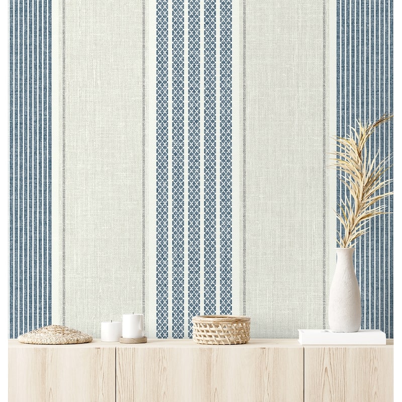 Seabrook Designs Havenport Sailor Stripe Unpasted Wallpaper