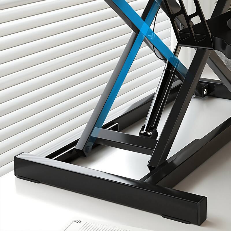 32 Inch Desk Converter, Height Adjustable Sit to Stand Riser, Dual Monitor and Laptop Workstation with Wide Keyboard Tray