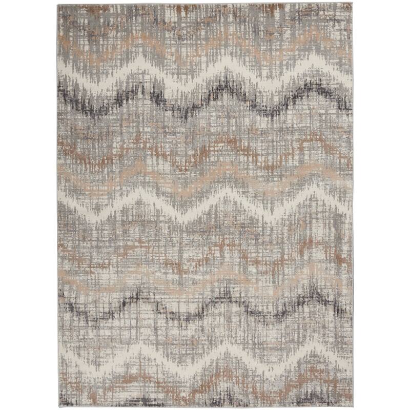 Nourison Elation Chevron Abstract Modern Area Rug