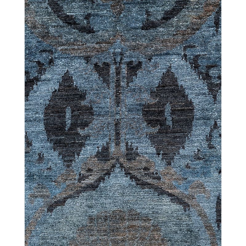 Overdyed, One-of-a-Kind Hand-Knotted Area Rug - Gray - 6' 3" x 11' 4"
