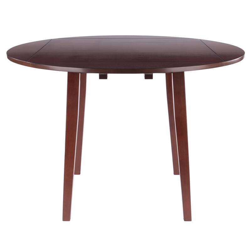Dawson Round Dining Table, Quad Drop Leaf, Walnut